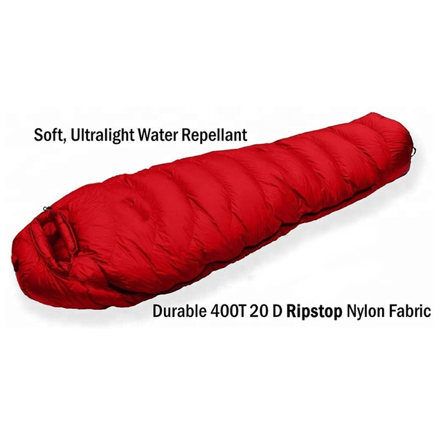 Mummy Style Sleeping Bag Light Weight Waterproof White Duck Down Sleeping Bag Outdoor Camping Sleeping Bag