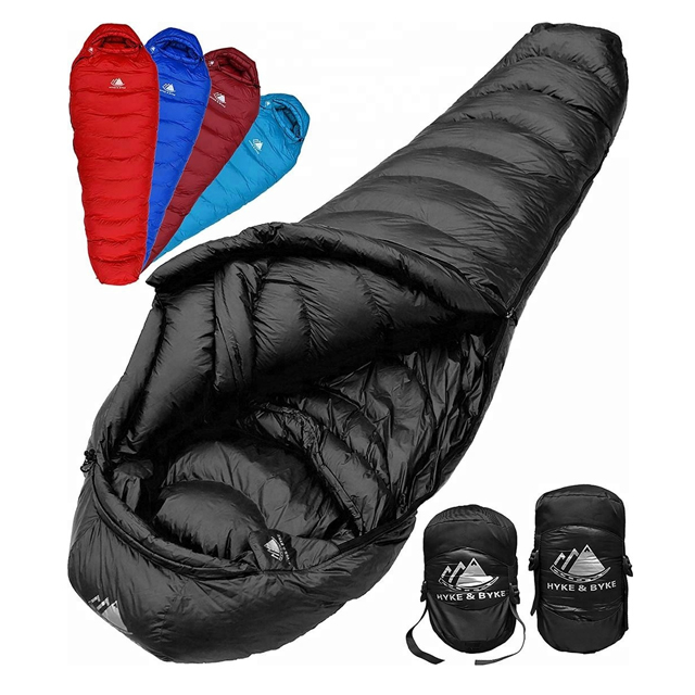 Mummy Style Sleeping Bag Light Weight Waterproof White Duck Down Sleeping Bag Outdoor Camping Sleeping Bag