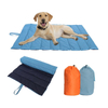 Portable Waterproof Foldable Down Duck Filled Pet Dog Cat Mat Bed Blanket Breathable Dog Mat Cushion For Small Medium Dogs Outdoor