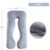 Full Body Pregnancy Pillow U-shaped Maternity Pillow for Sleeping with Removable Cotton Cover
